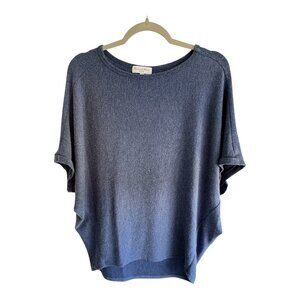 Michael Stars Verna Dolman Sleeve Knit Top Blue Size M